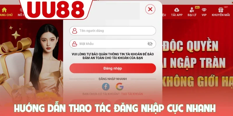 Đăng Nhập UU88 - Truy Cập Trang Chủ Không Qua Trung Gian 1 Hướng dẫn thao tác đăng nhập UU88 cực nhanh