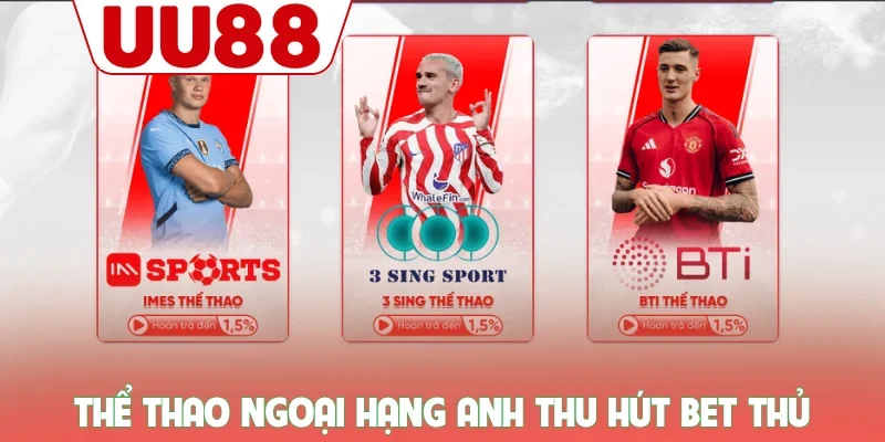 Thể thao 1 Thể thao Ngoại hạng Anh thu hút bet thủ